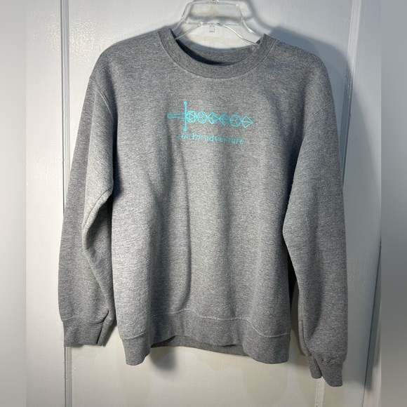 Women’s Small Gray Sweatshirt Long Sleeve "Roll For Adventure" Custom Crew D&D - Picture 1 of 7